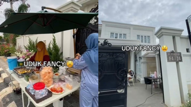 Viral Orang Kaya Gabut Jualan Nasi Uduk, Pembeli Makan di Rumah Super Mewah